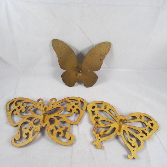 Butterfly Wall Hangings Lot of 3 Homco Dart Industries Plastic Vintage 1970s - Picture 4 of 4